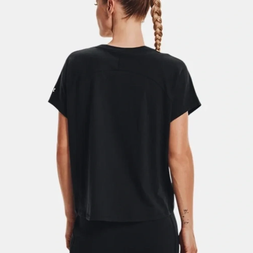 Under Armour Women's Project Rock Property of Short Sleeve - Black size XL - Picture 4 of 5